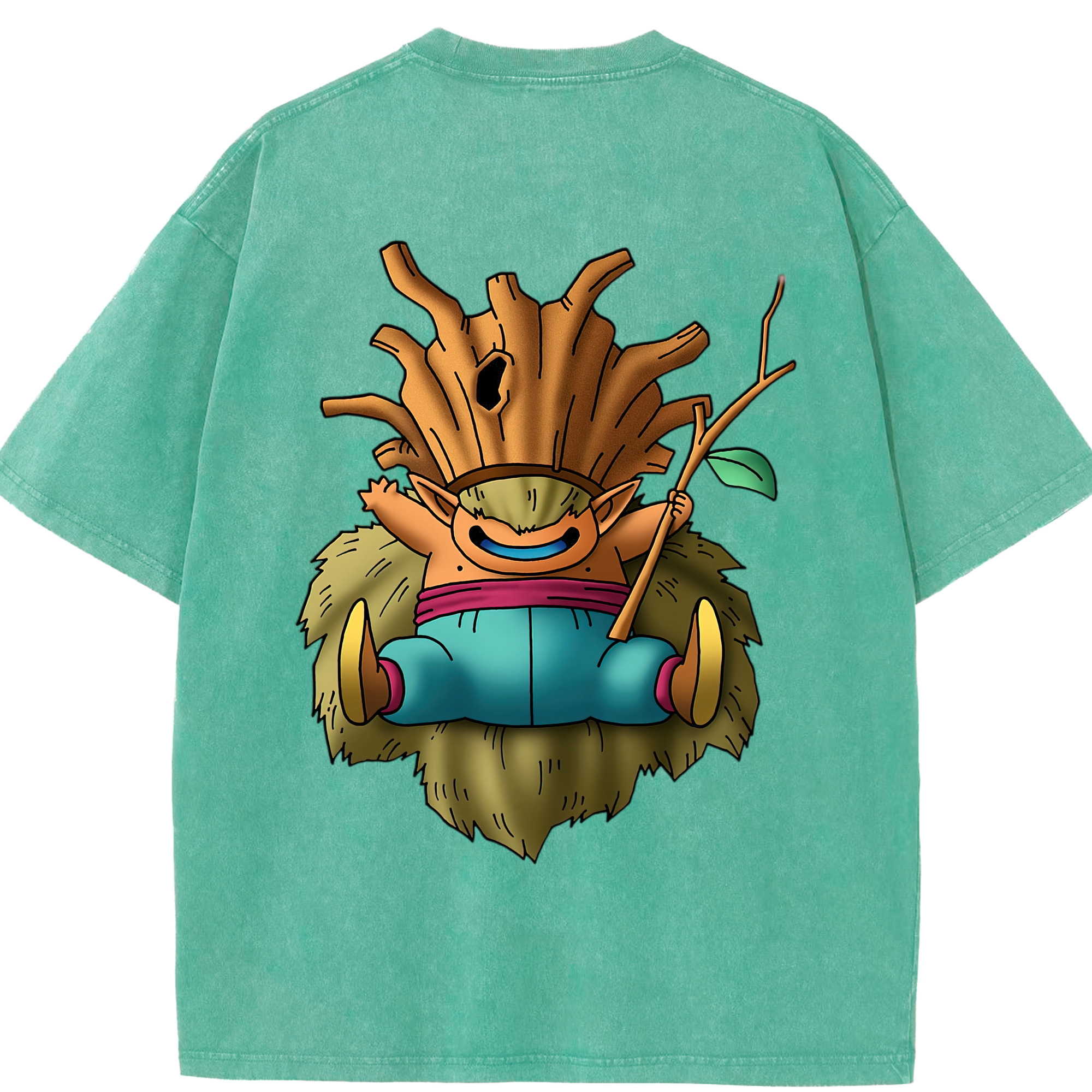 （画像用） ドラゴンクエスト Doragon Kuesuto Dragon Quest 綿100% ヴィンテージ風 半袖Tシャツ（背面プリント）